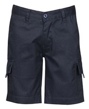 JB's wear Kids Navy Casual Cargo Shorts UPF50 Twill Fabric Bar tacked YKK Zippe