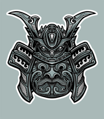 SAMOURAI SAMURAI JAPAN JAPAN DECAL KOPF FACE ART AUFKLEBER STICKER FPS011X.