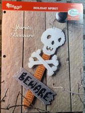 The Needlecraft shop Plastic Canvas Pattern Holiday Spirit Spirits Beware