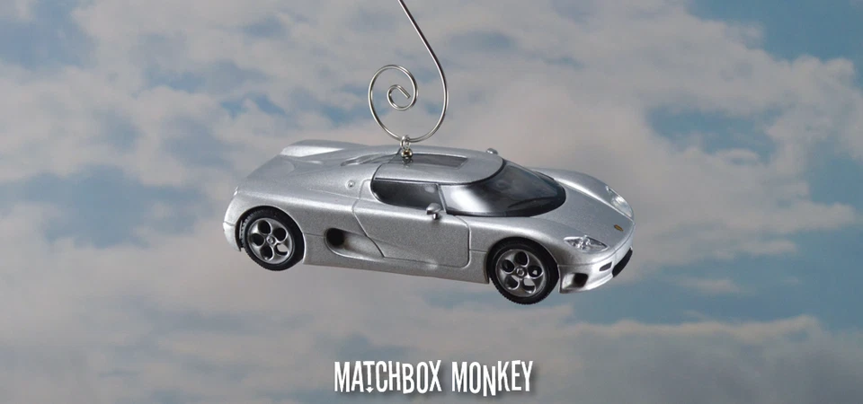 Silver Koenigsegg CC Christmas Ornament 1/43 Adorno RARE Fast & Furious Agera  - Image 2 of 4