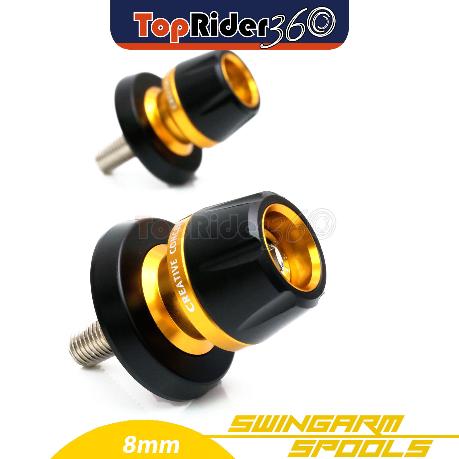 GOLD 8mm Swingarm Spools Sliders Protector For Kawasaki Z900 RS / Café
