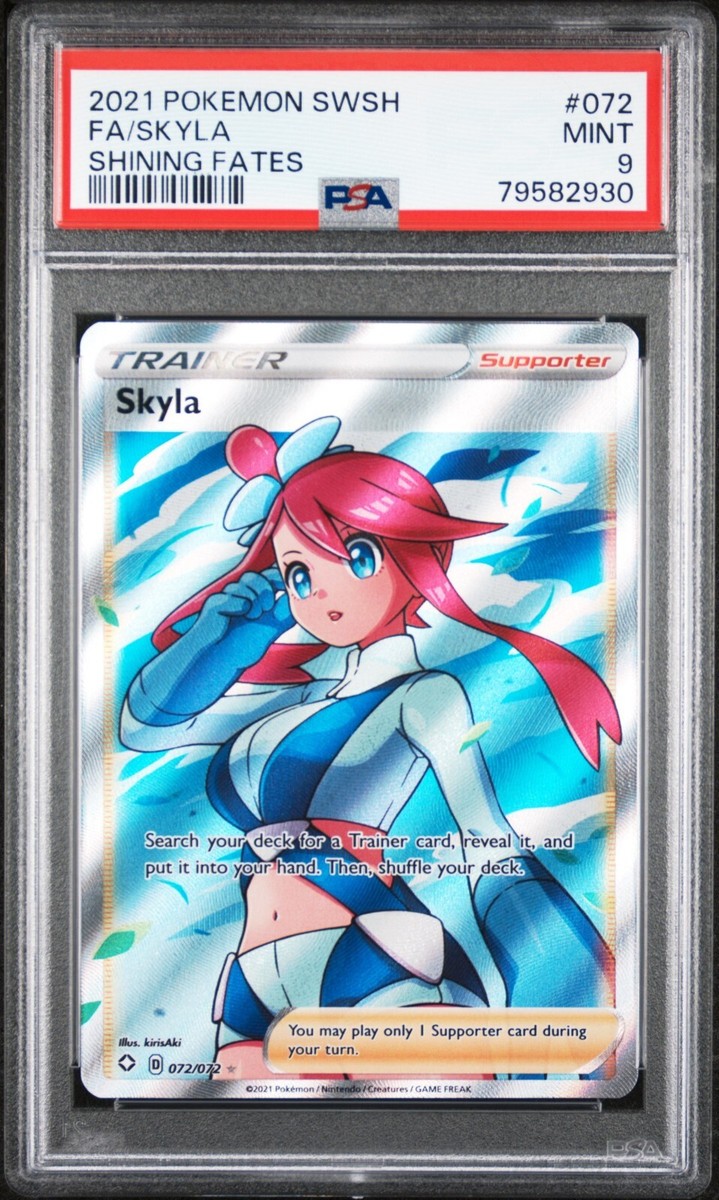 2021 POKEMON SWORD & SHIELD SHINING FATES 072 SKYLA FULL ART PSA 9