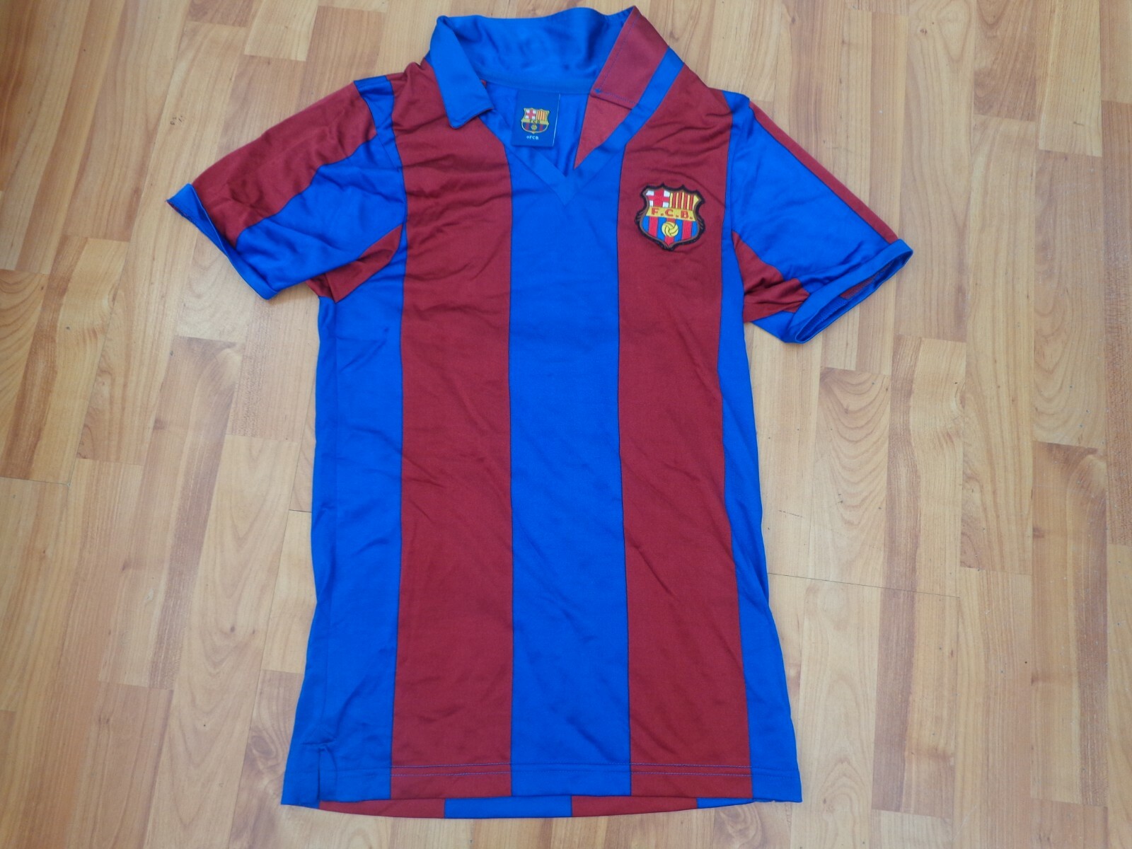 RETRO REMAKE CLASSIC FC BARCELONA 1982 MENS S SMALL HOME SHIRT SCORE DRAW