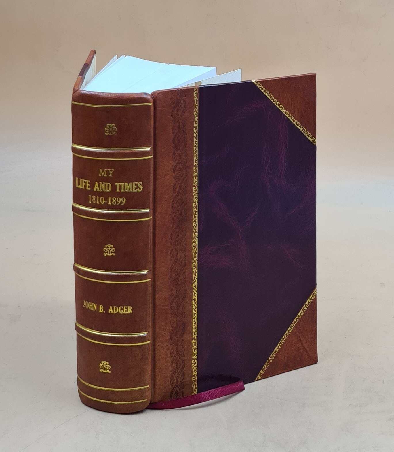 My Life and Times 1810-1899 by John B Adger Leather Bound Edition