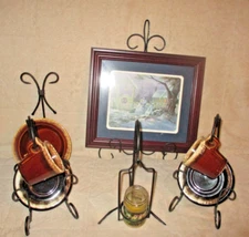 Black Easel "Candle Holder" "Cup and Plate Holders" Book Holder Lot of 6 pieces