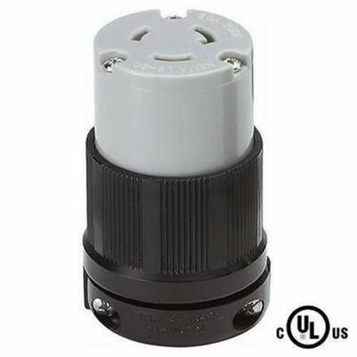 NEMA L6-20R 20 Amp 250 Volt Female Twist Lock 3 Wire Power Cord Plug UL