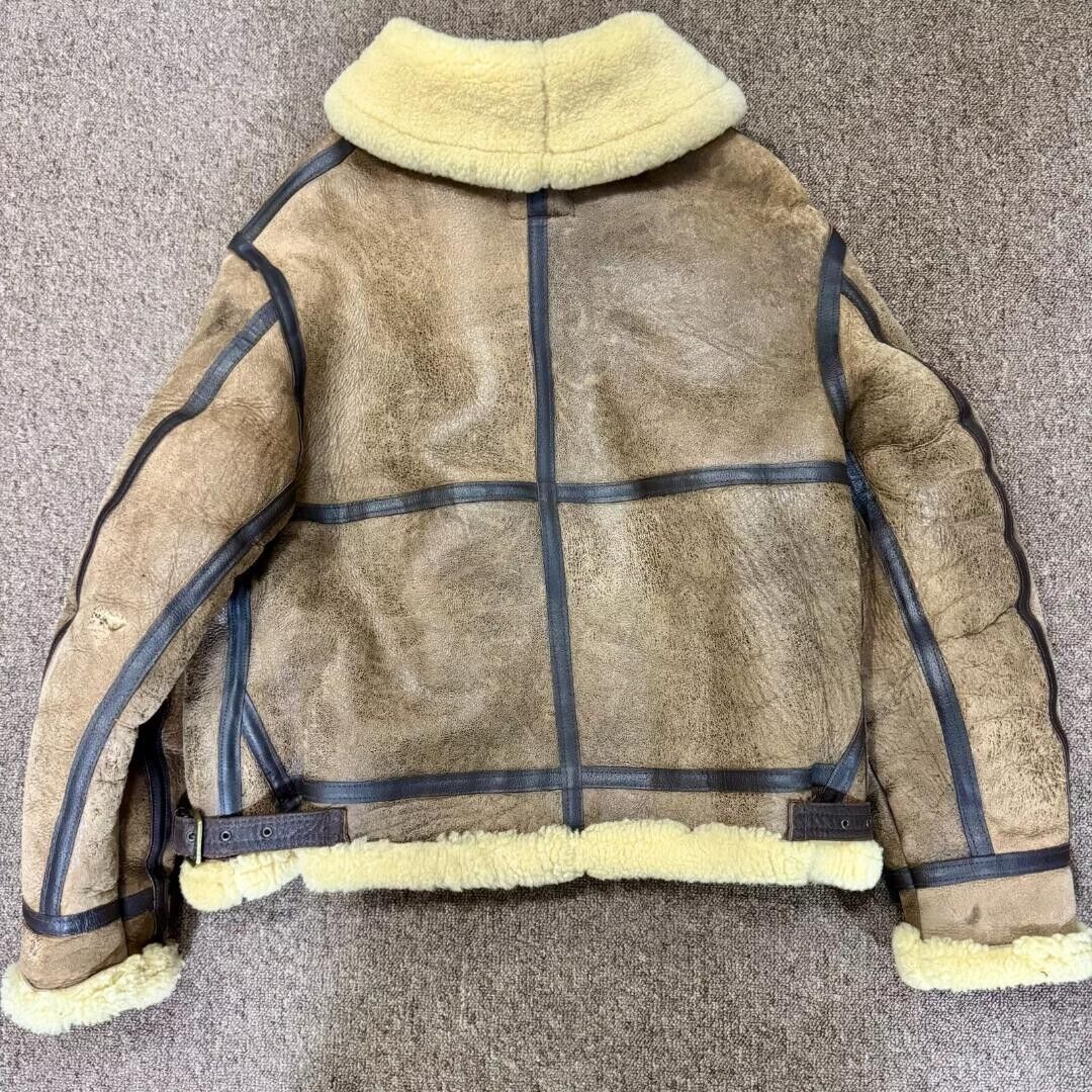 Avirex Type B3 B-3 Flight Mouton Leather Jacket 42 Size Made Avirex Type B3 B-3 Flight Mouton Leather Jacket 42 Size Made