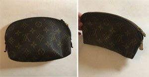 Original Louis Vuitton - Pochette cosmétique en toile doublé cuir  monogramme | eBay