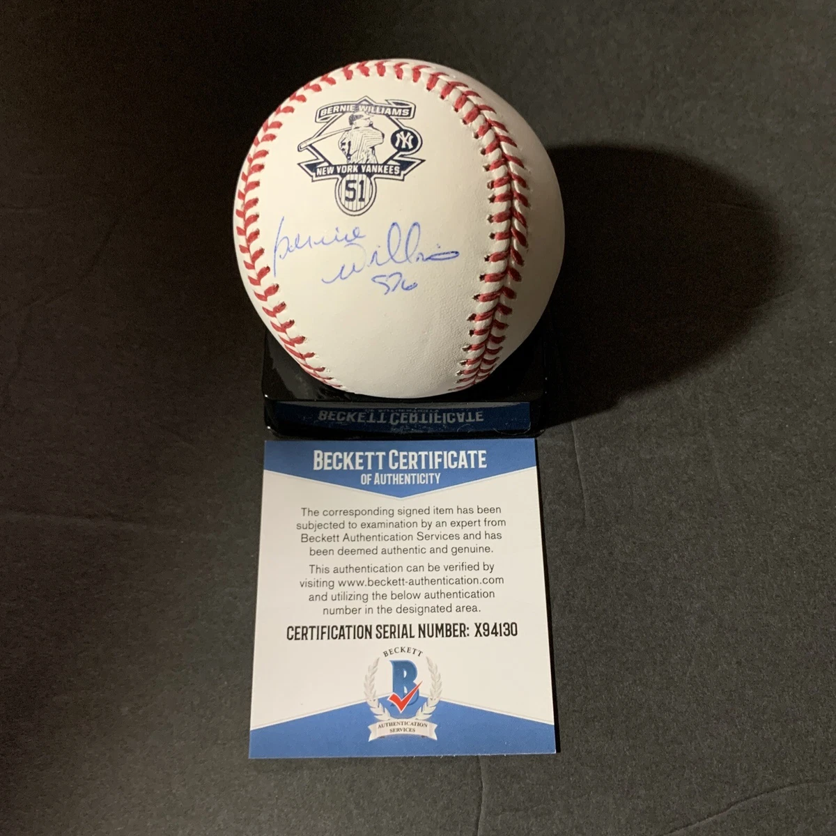 BERNIE WILLIAMS 直筆サインボール 25+ Bernie Williams Original Autographed Baseball MLB Balls for