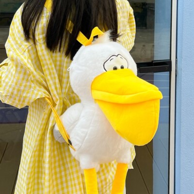 Girl Cute Pelican Plush Backpack Small Cartoon Doll Bag  display picture 1