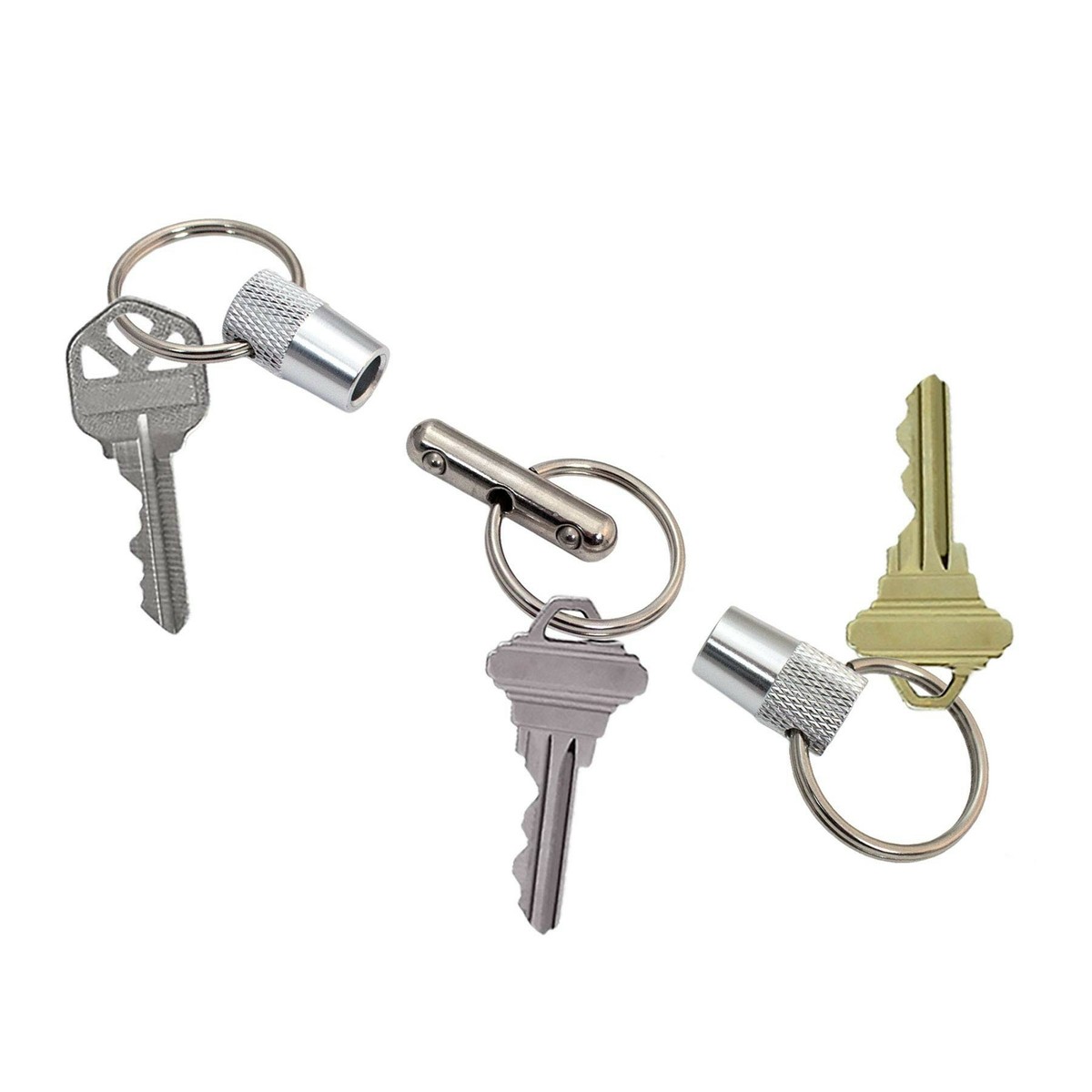 Lucky Line 3 Way Pull Apart Key Chain Silver 1 per Card 71501 for