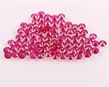 Natural Red Ruby  Round Cut 2 mm 10 Pcs Loose Gemstone IDGL Certified SH6