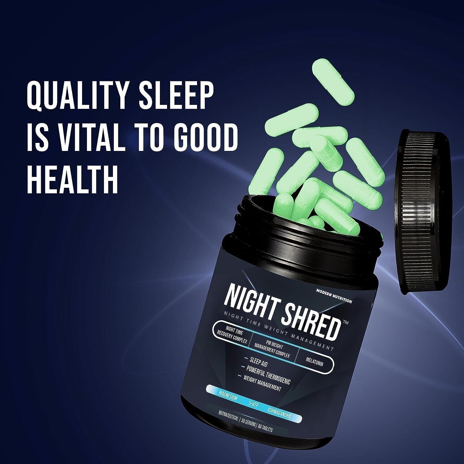 Night Shred Night Time Fat Burner for Men Women 60 Tablets FS eBay