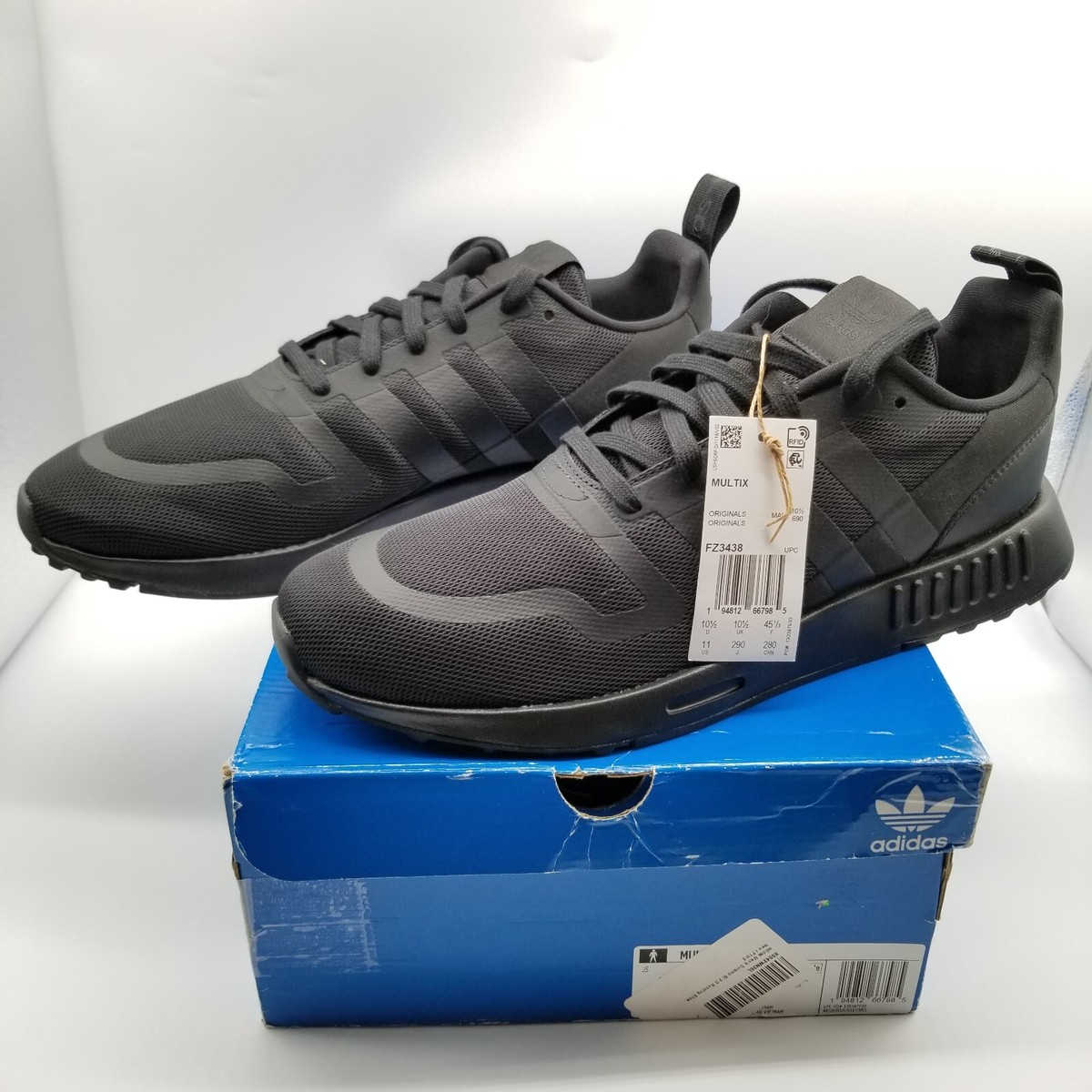 ADIDAS Originals Multix Triple Black FZ3438 Men's sz 11 Low