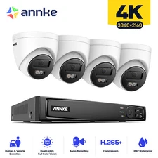ANNKE 12MP 8CH NVR 4K Audio POE Security Camera System Outdoor Color Night IP67