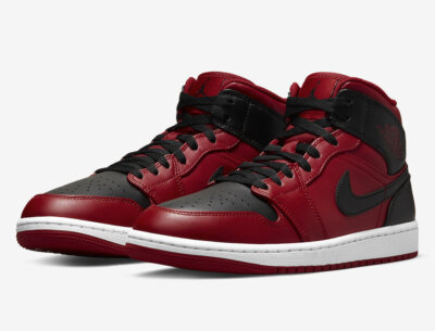 #ad Air Jordan 1 Mid #x27;Reverse Bred#x27; Red Black 554724 660 Men#x27;s Size 8 14 $99.95