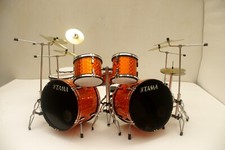Miniature Drum Set Kit Tama Lars Ulrich Metalica Orange Mini Replica 1/6