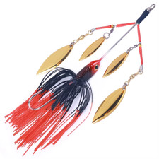 Buzzbait Rosso Esca Artificiale Pesca Luccio Black Bass Spinning Spinner Bait