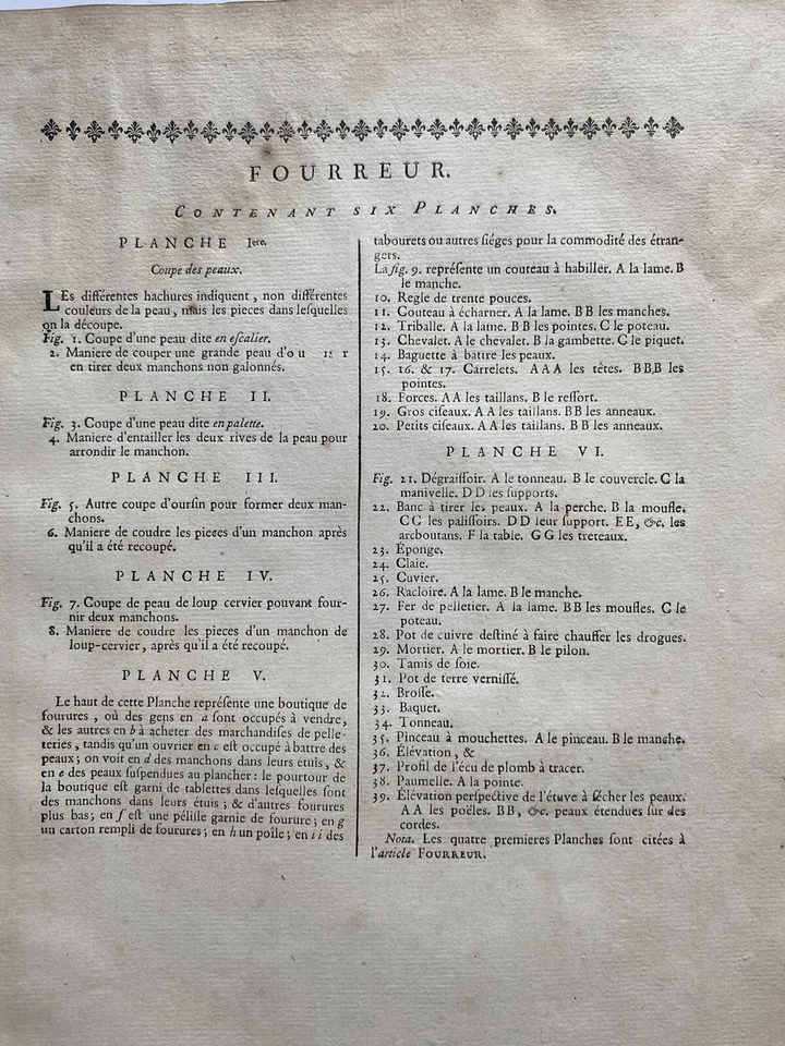 18th Century Engravings Fur Trapper Skinning Cutting Hides Recueil De Planches - Image 2 of 4