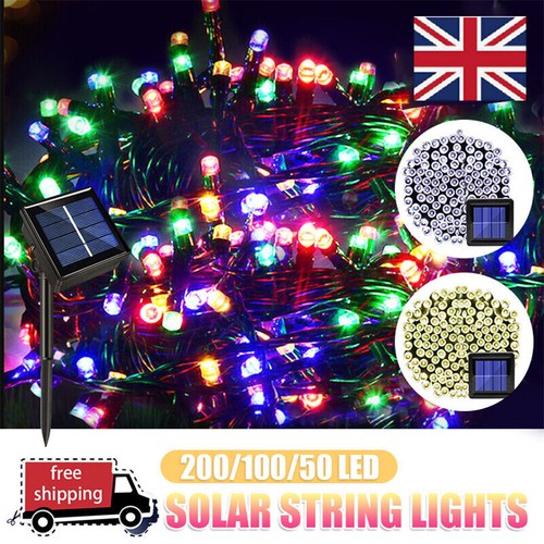 50/100/200/500 LED Solar Power Fairy Garden Lights String Outdoor Party Wedding - Picture 16 of 16