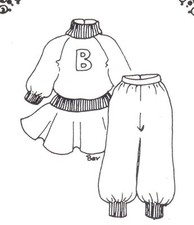 SEWING PATTERN dolls boy girl Cheerleader jogging suit You pick size