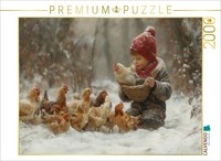Calvendo Puzzle Winter Magic On The Chicken Farm | 2000 Pieces, Finished Size 35