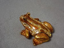 Schmuckschatulle Emaille Strass Frosch Kröte Schmuck Dose Box Faberge Stil Deko