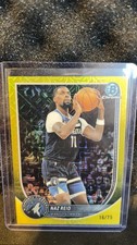 Topps Chrome Bowman Basketball Naz Reid Yellow Shimmer /75