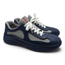 Prada America's Cup Navy / Grey Rubber Sneakers  Size 11US