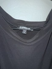 Express Black Ruffle Sleeve Mini Fit & Flare Dress XL Short Sleeve Casual