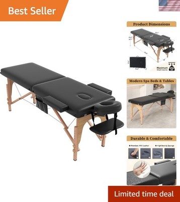 Portable Massage Table with Oil Pocket and Soft Face Cradle - 29 lbs
