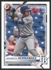 2021 Bowman Draft #BD-100 Heriberto Hernandez Tampa Bay Rays 50601