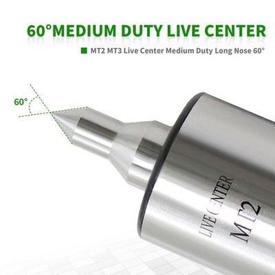 MT3 60 Degree CNC Revolving Live Center High Accuracy 0.0002 Inch