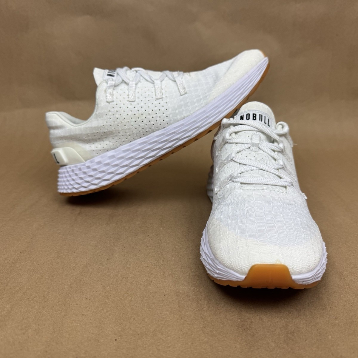 No Bull Shoes White Rip Stop Runner Sneaker Shoe Trainer Womens Sz