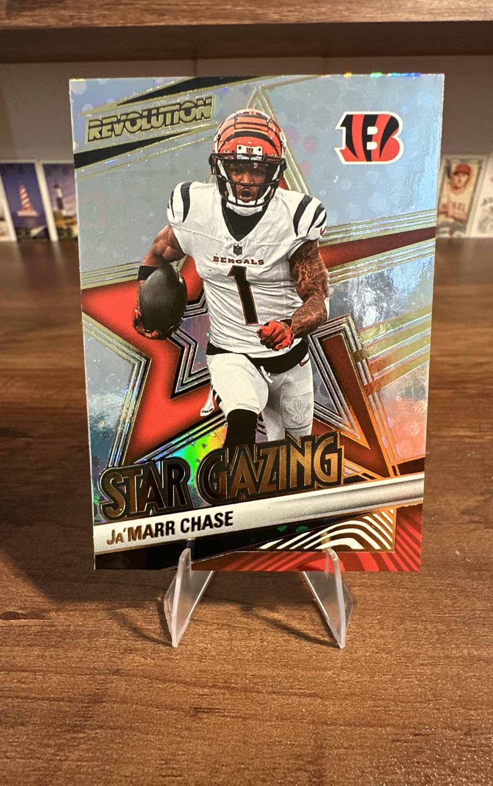 Ja'Marr Chase #13 Football Cards 2025 Panini Revolution Star Gazing trading card — raw and PSA graded price guide