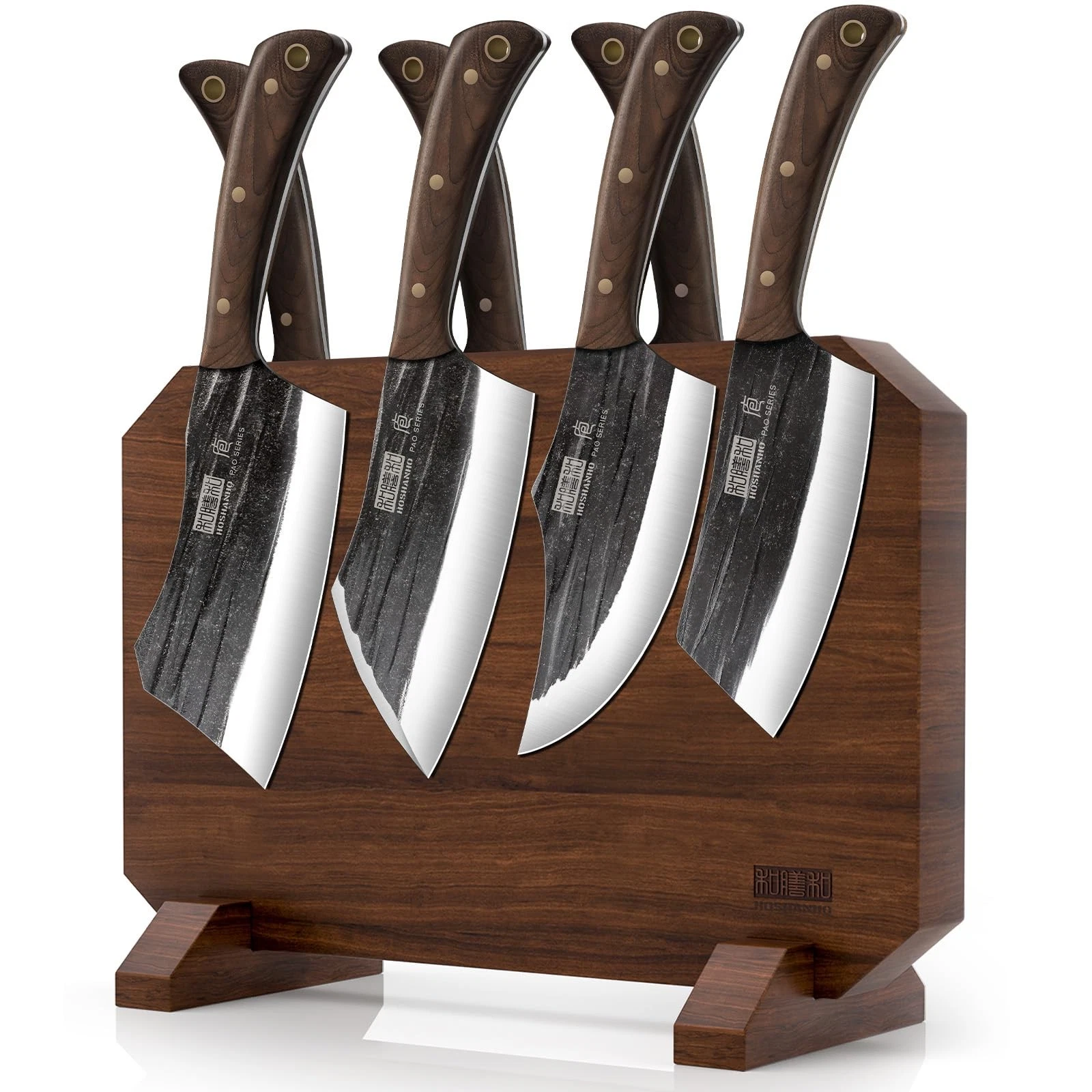 8 Pieces Butcher Kitchen Set, Hand Forged High Carbon Stainless Steel Magneti...