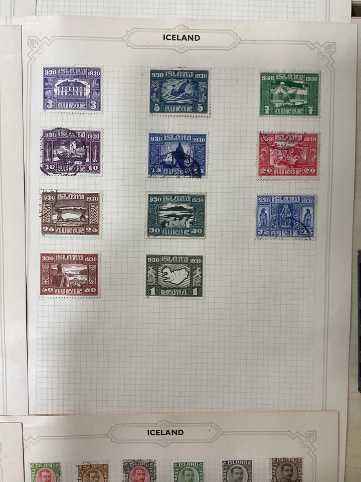 Sellos de Islandia. Vintage. hojas. D24 Foto 2 de 4