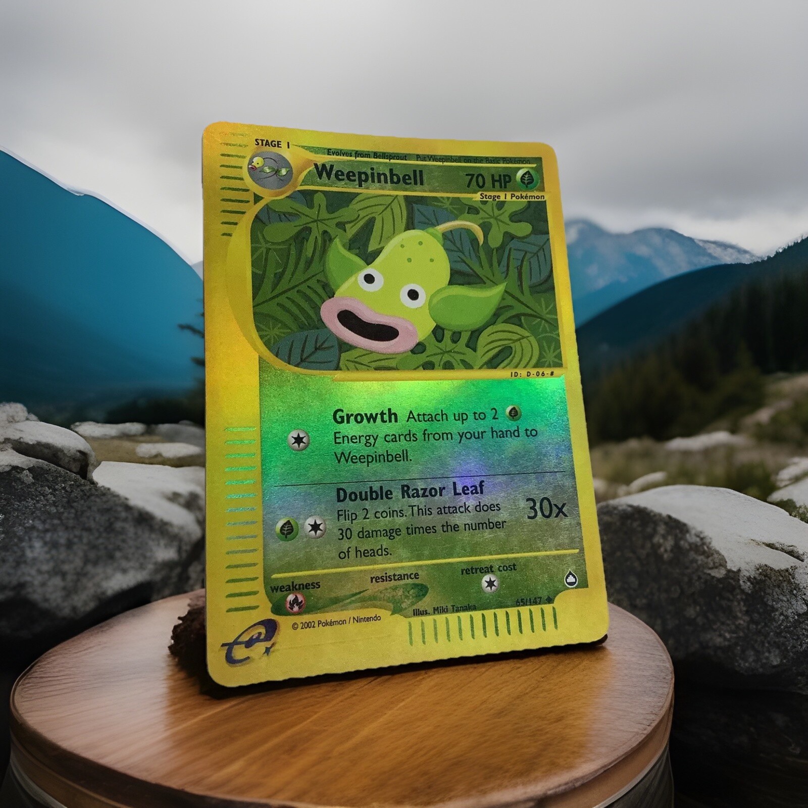 Pokemon Reverse Foil ‼️ Card : Weepinbell  65/147 (Aquapolis 2003)