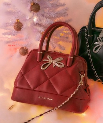 JILL by JILL STUART Red Ribbon Boston Bag Used Xmas 2024 Collection