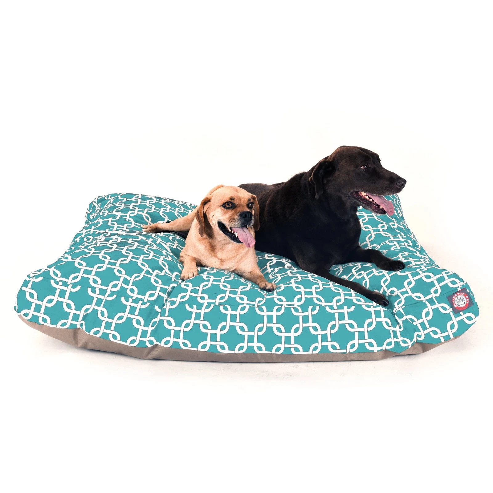 Links Rectangle Pet Bed For Dogs Removable Cover Teal Extra Large
