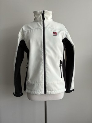 Scandinavian Explorer Softshell Jacket White Black XS Full Zip Zipped Pockets