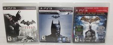 Batman PS3 Game Lot Of 3 Arkham City, Origins, Asylum, Playstation 3 Cib Bundle