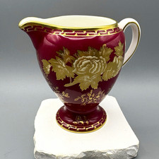 Rare Wedgwood Tonquin Ruby W2488 Globe Shape Creamer Milk Jug 4"