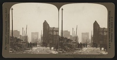 Baltimore Maryland USA Fayette St Charles St Ruins 1904 H C White Co.