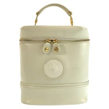 Borsa a mano VERSACE vintage Sunburst vanity bag bianca avorio oro pelle hardware