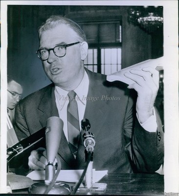 1954 Washington Senator Beall Meeting Coffee Price Wirephoto Vintage 8x8