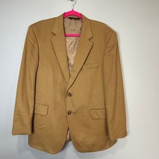 Jos A Bank 100 Cashmere Sport Coat Blazer Camel Tan 42S 2-Button Mens Jacket