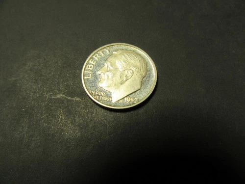 1957 P Silver Proof Roosevelt Dime Cameo Look
