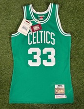 NWT Larry Bird Boston Celtics 33 Retro 1985-86 Authentic Basketball Jersey dmg