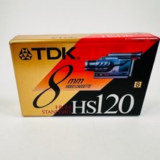 TDK HS120 Blank 8mm Sealed Blank Video Cassette Tape New